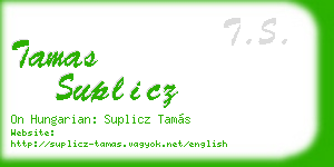 tamas suplicz business card